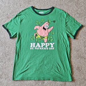 Spongebob Squarepants Patricks "Happy St. Patricks Day" Graphic T-Shirt Size XXL
